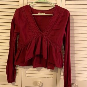 Aeropostale Red crop top blouse